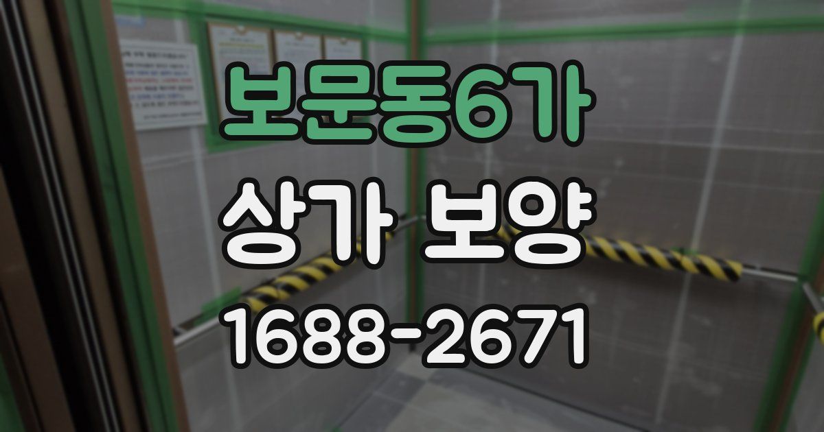 보문동6가 상가 보양