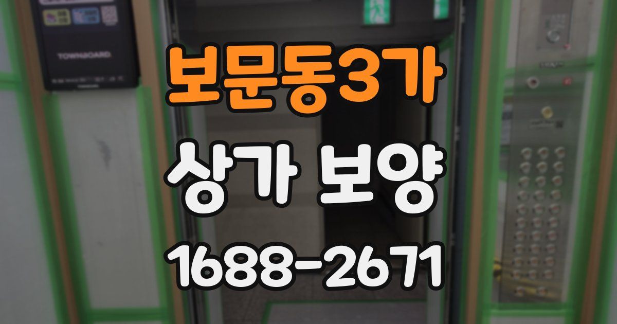 보문동3가 상가 보양