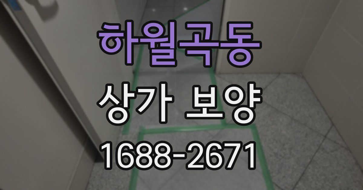 하월곡동 상가 보양