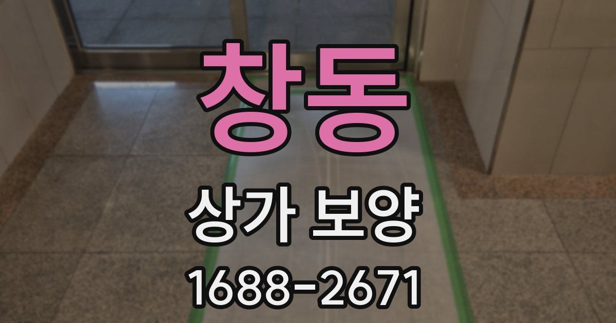 창동 상가 보양