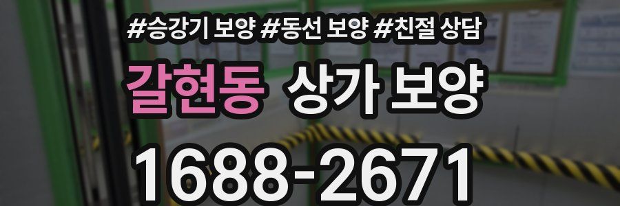갈현동 상가 보양