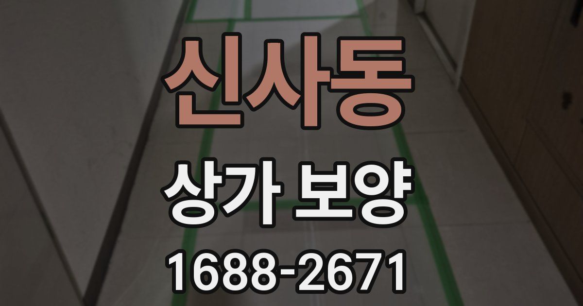신사동 상가 보양