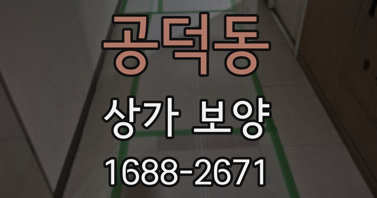 공덕동 상가 보양