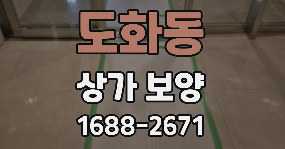 도화동 상가 보양