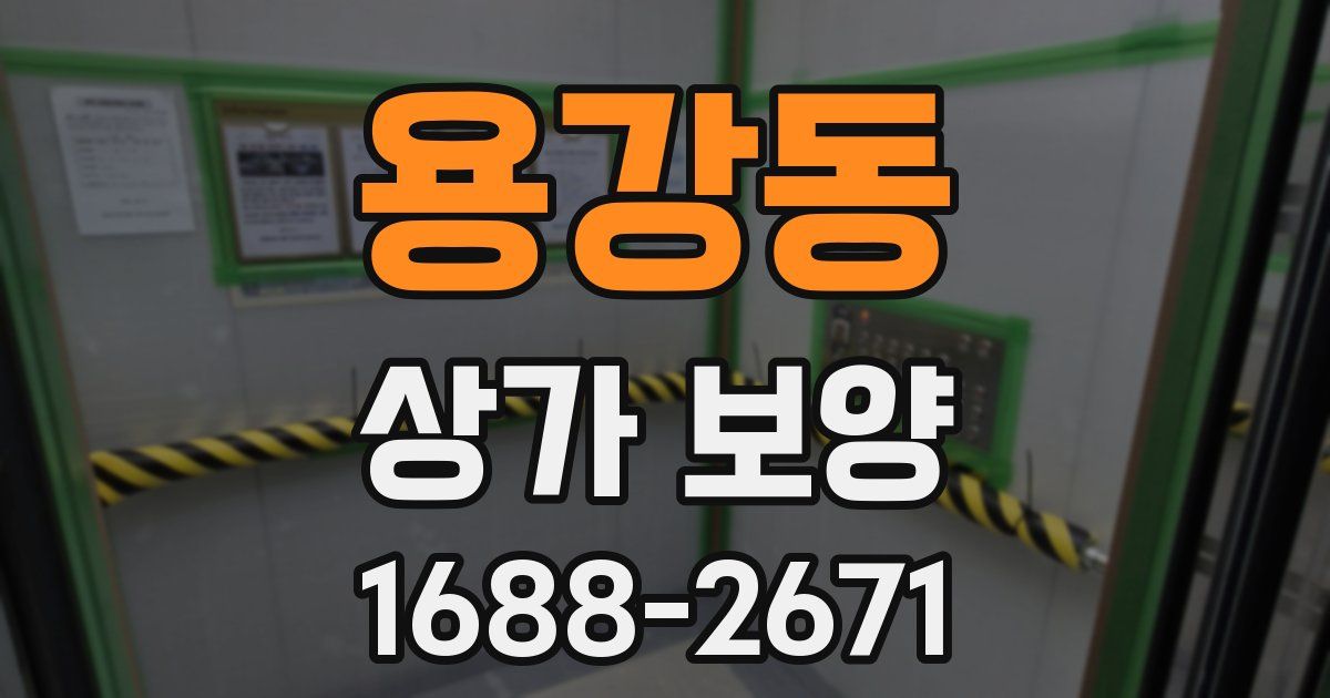 용강동 상가 보양