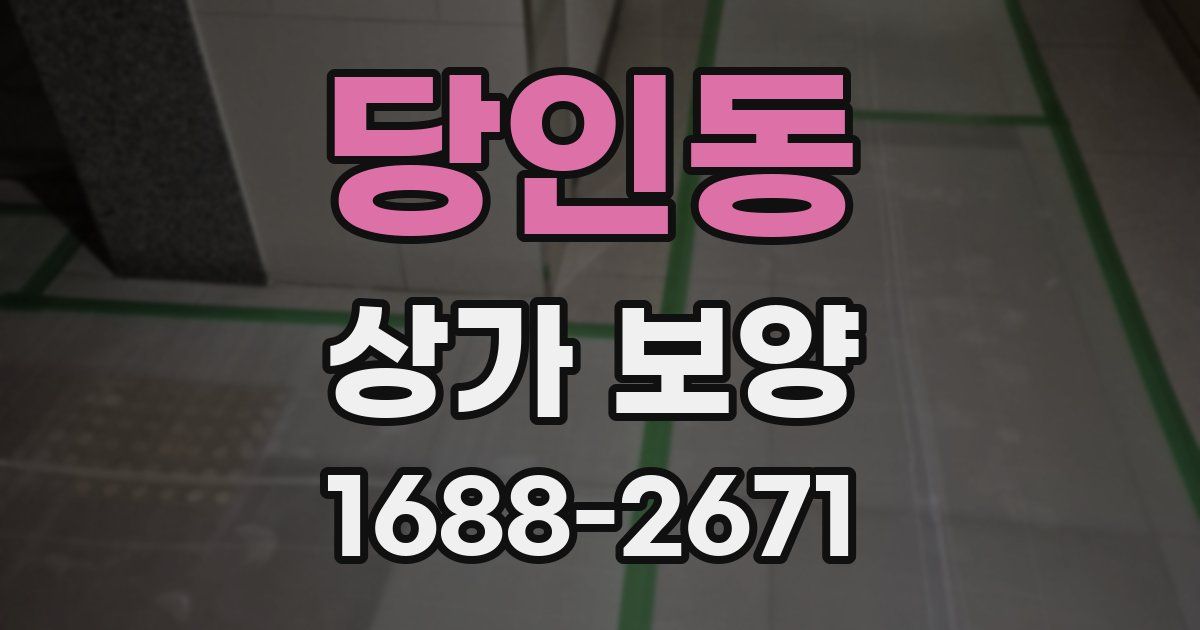 당인동 상가 보양