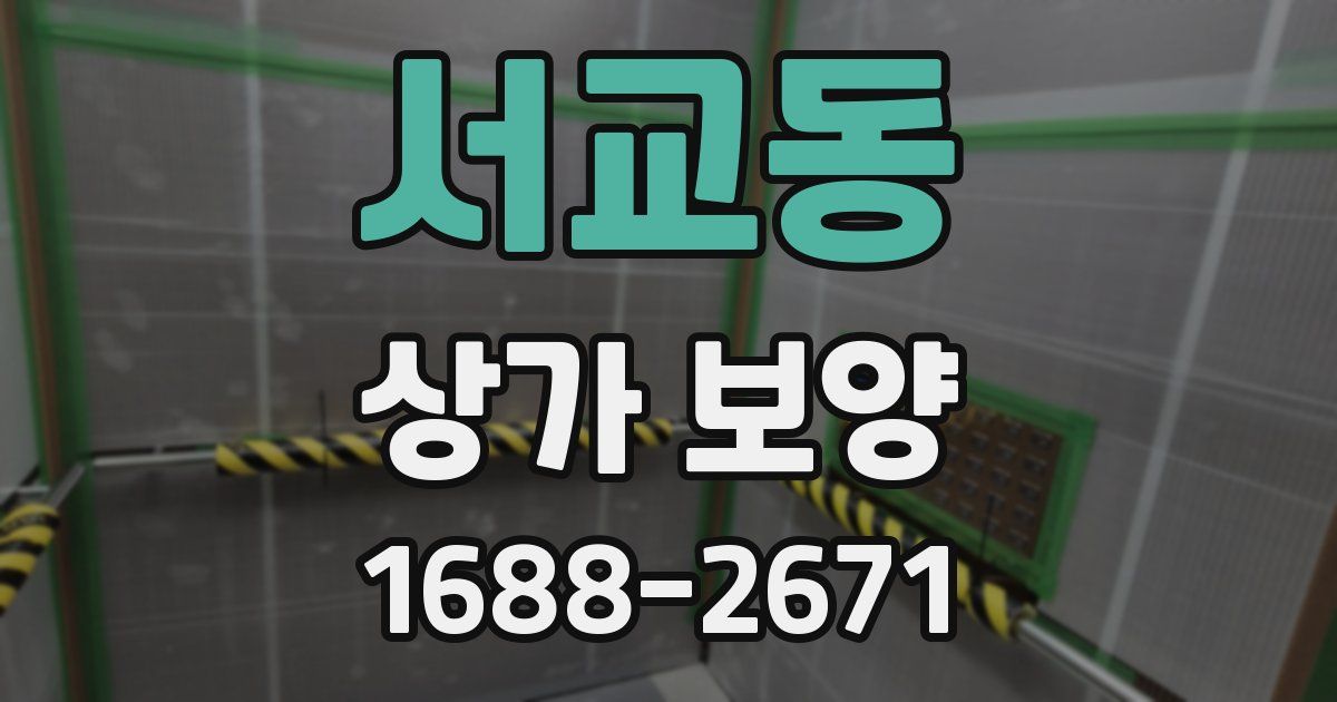 서교동 상가 보양