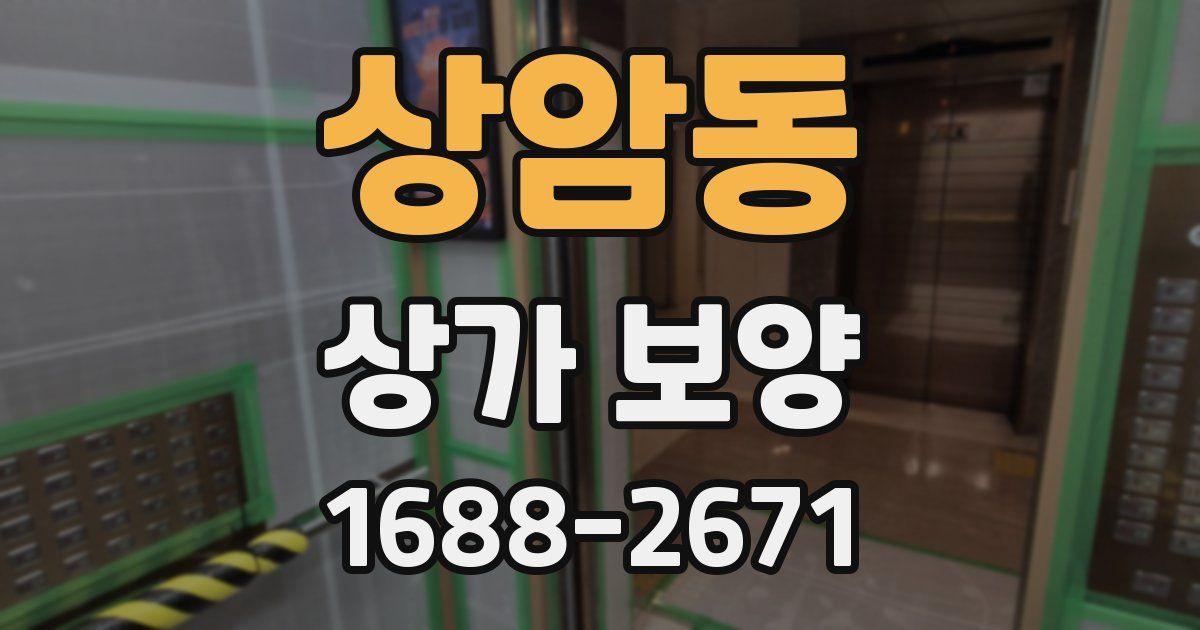 상암동 상가 보양