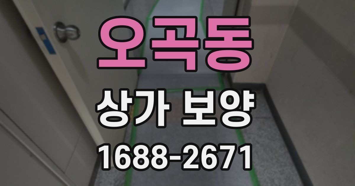 오곡동 상가 보양