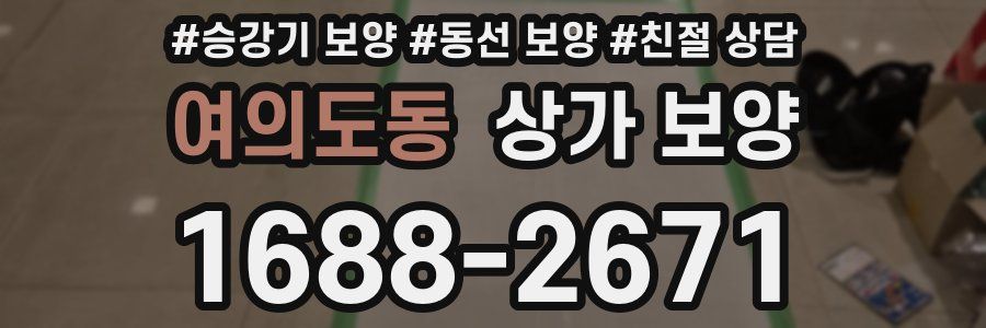 여의도동 상가 보양