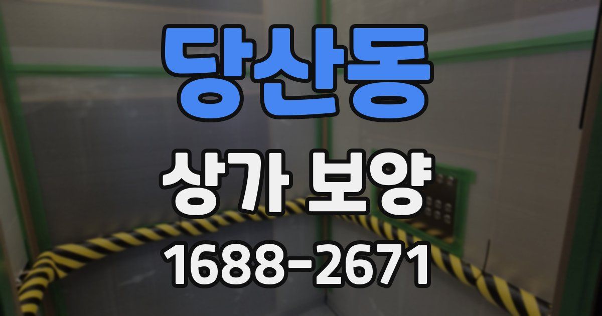 당산동 상가 보양