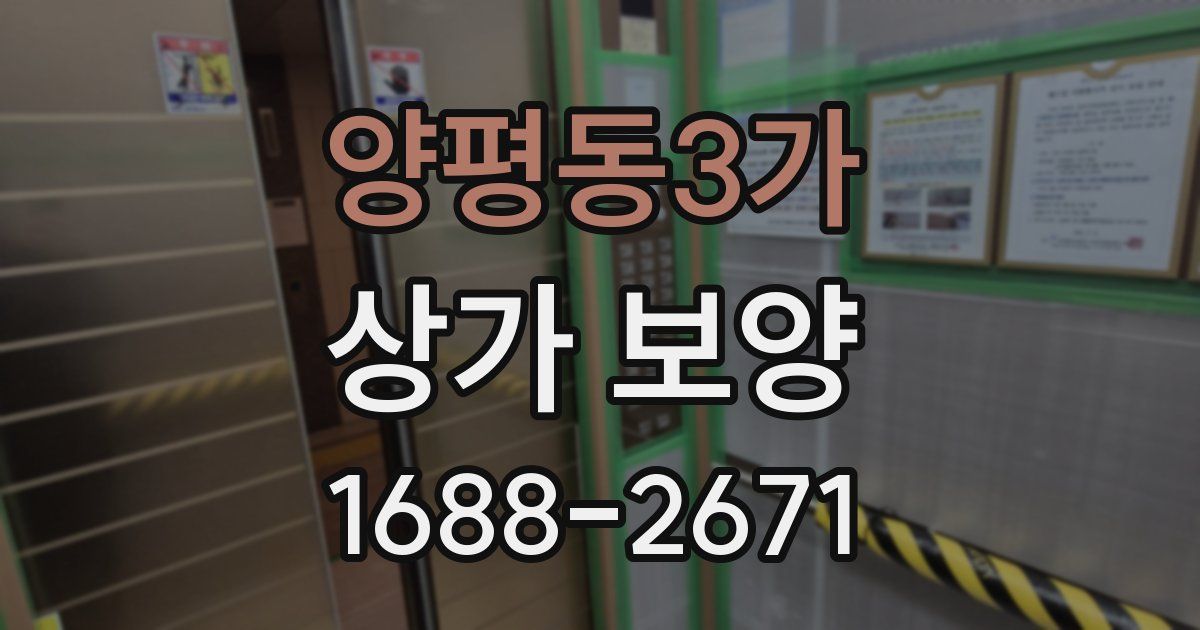 양평동3가 상가 보양