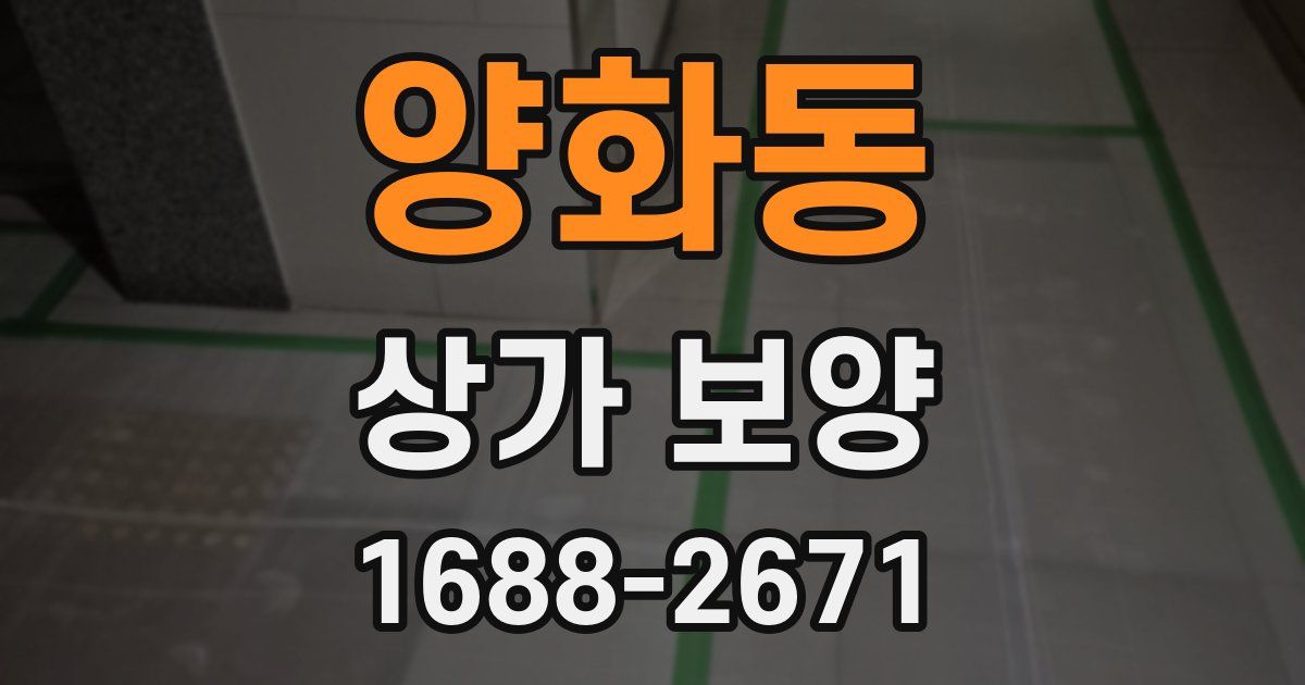 양화동 상가 보양