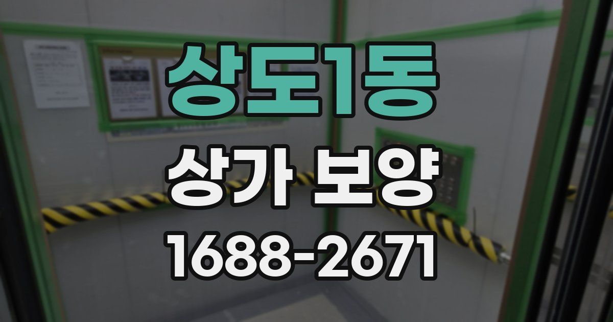 상도1동 상가 보양