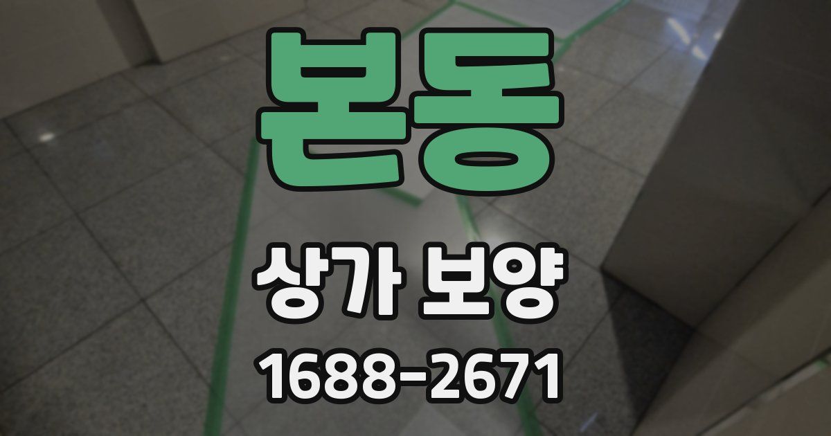 본동 상가 보양