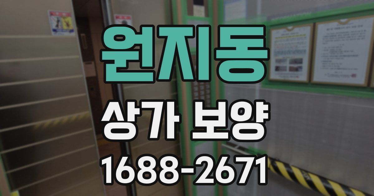 원지동 상가 보양