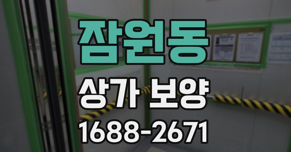 잠원동 상가 보양