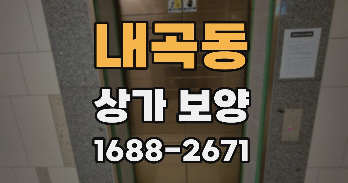 내곡동 상가 보양