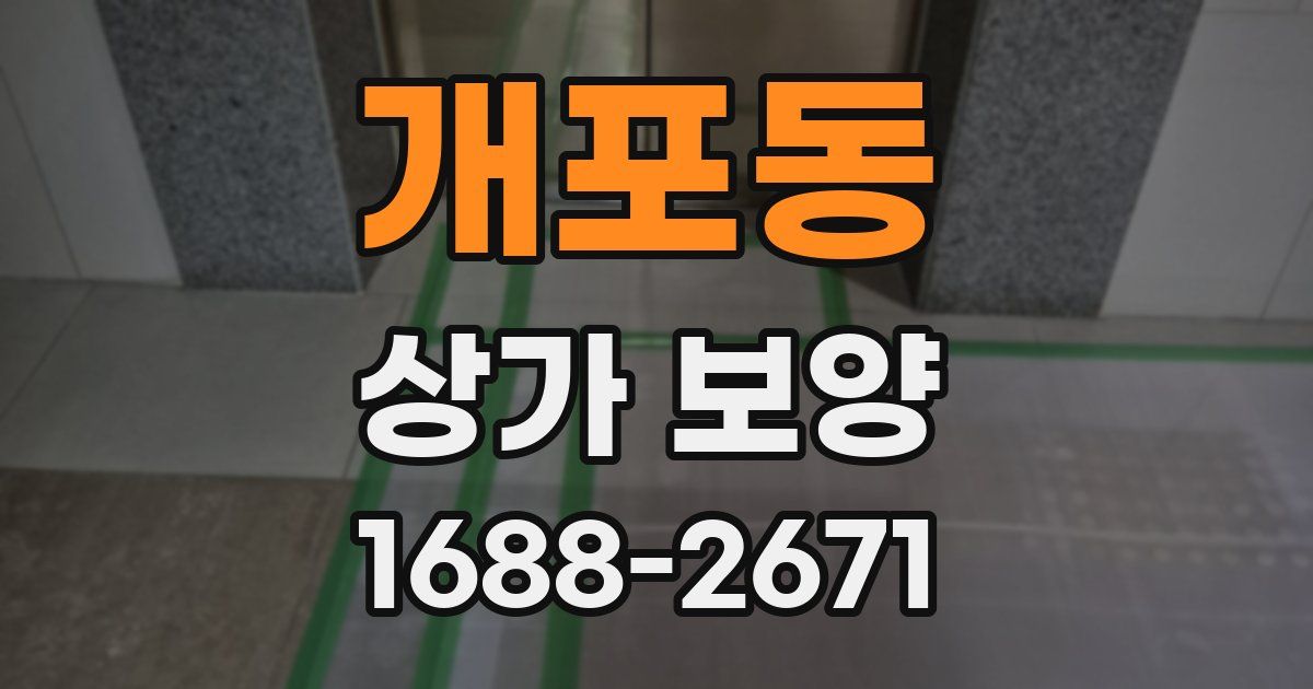 개포동 상가 보양