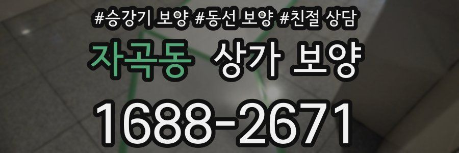 자곡동 상가 보양