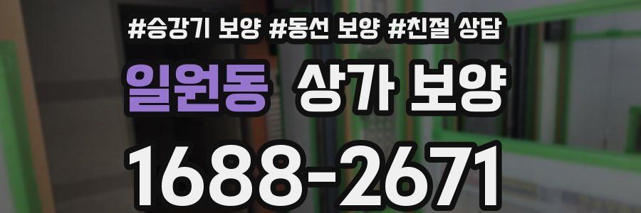 일원동 상가 보양
