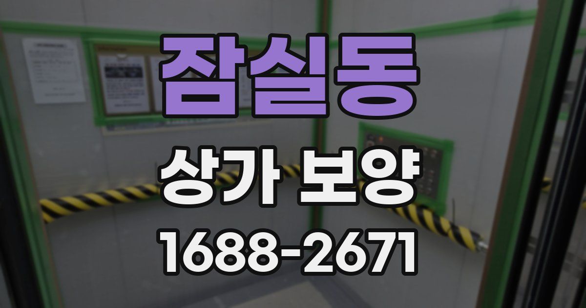 잠실동 상가 보양