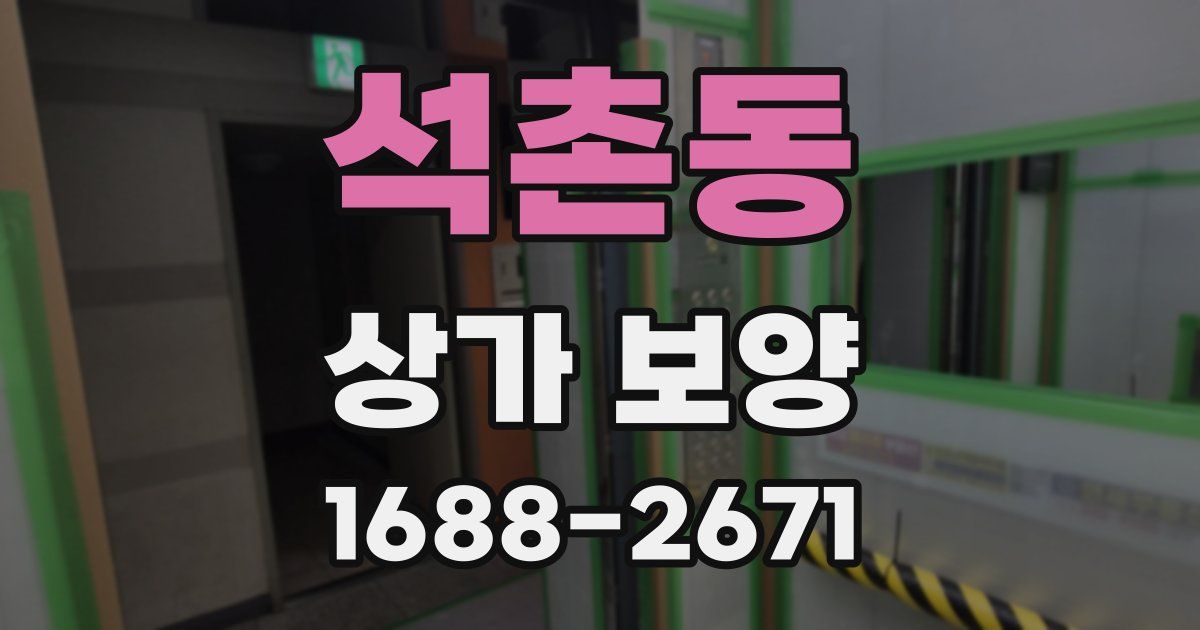 석촌동 상가 보양