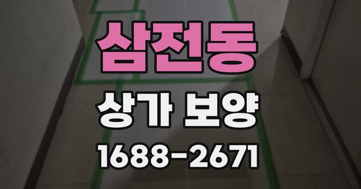 삼전동 상가 보양