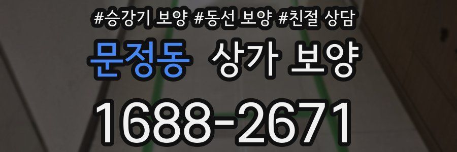 문정동 상가 보양