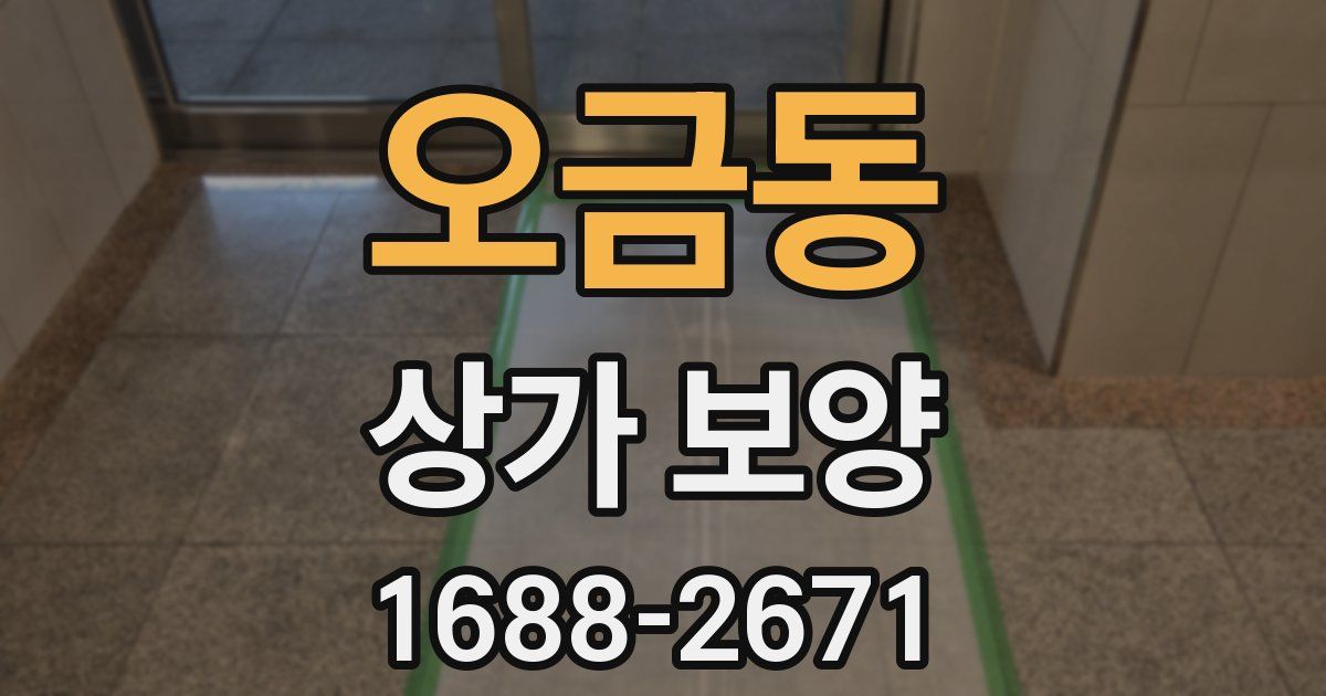 오금동 상가 보양