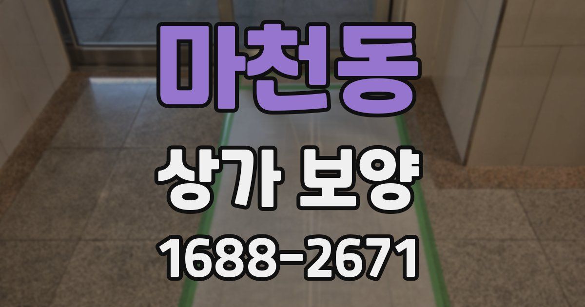 마천동 상가 보양