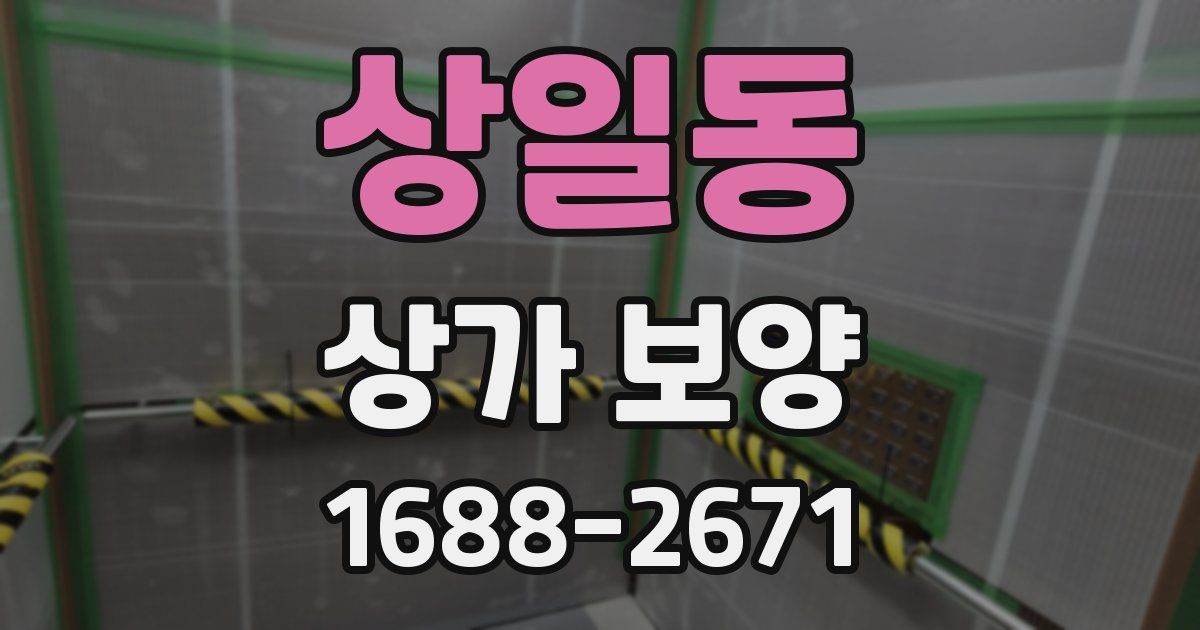 상일동 상가 보양