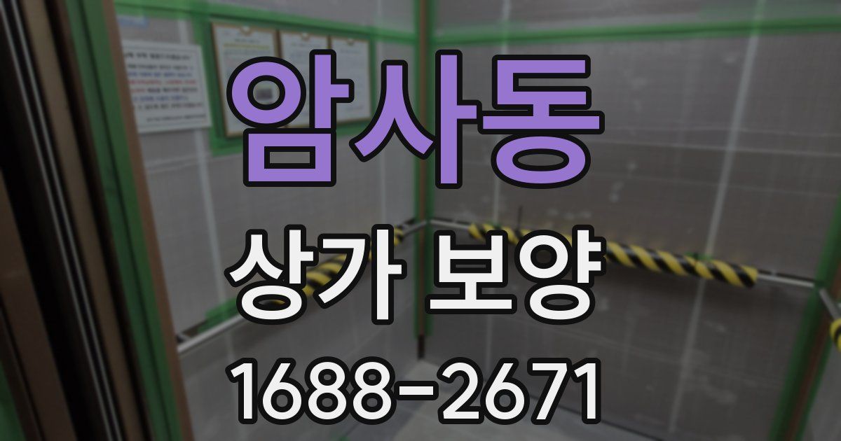 암사동 상가 보양