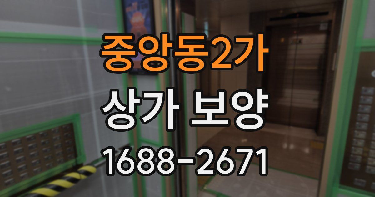 중앙동2가 상가 보양