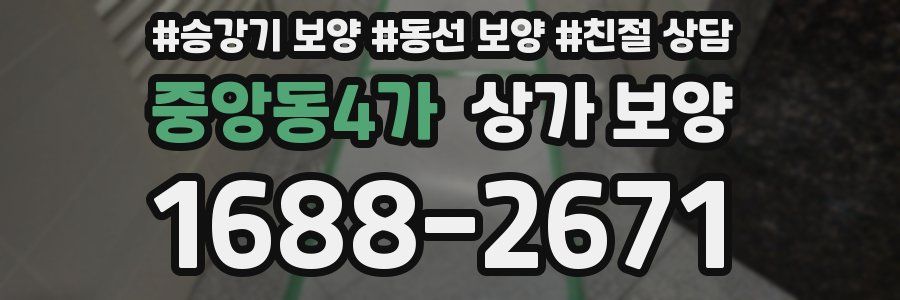 중앙동4가 상가 보양