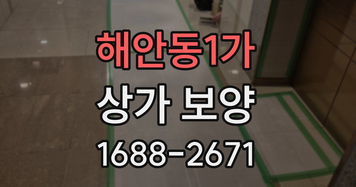 해안동1가 상가 보양