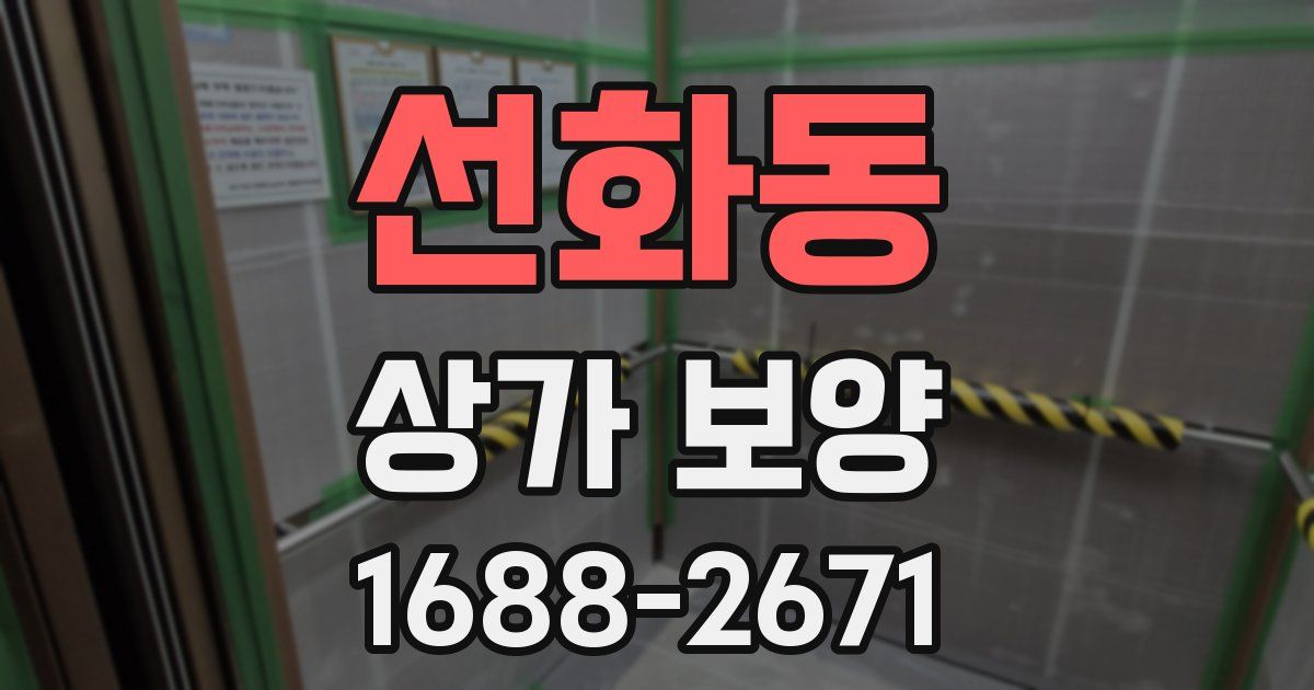 선화동 상가 보양