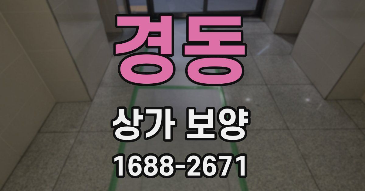 경동 상가 보양
