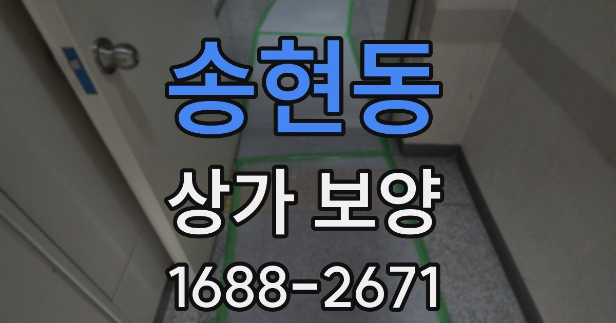 송현동 상가 보양