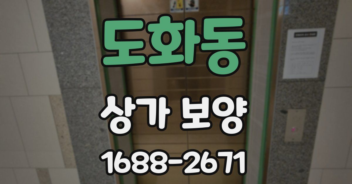 도화동 상가 보양