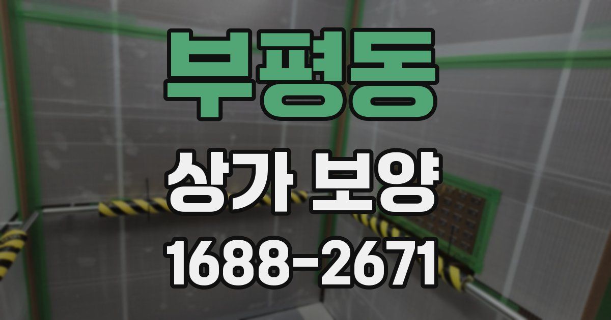 부평동 상가 보양