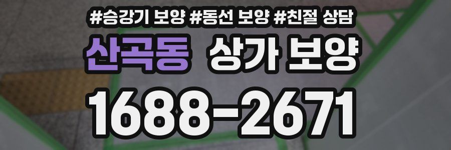 산곡동 상가 보양