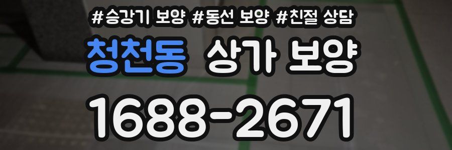 청천동 상가 보양