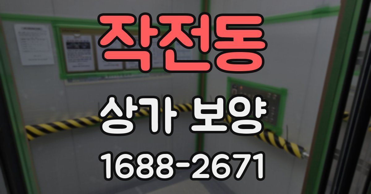 작전동 상가 보양