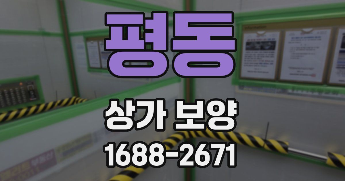 평동 상가 보양