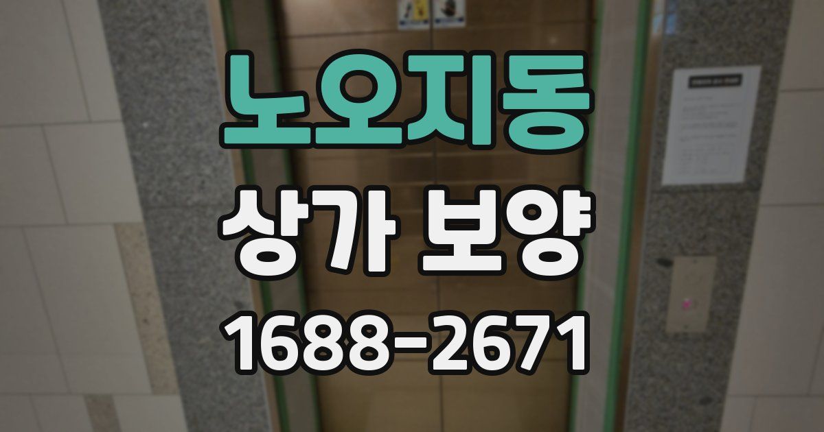 노오지동 상가 보양