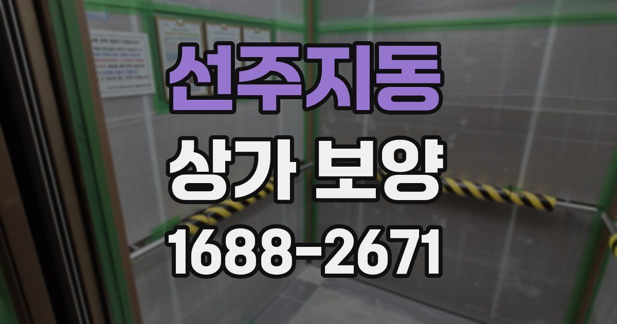 선주지동 상가 보양