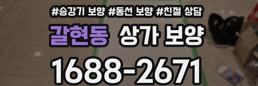 갈현동 상가 보양