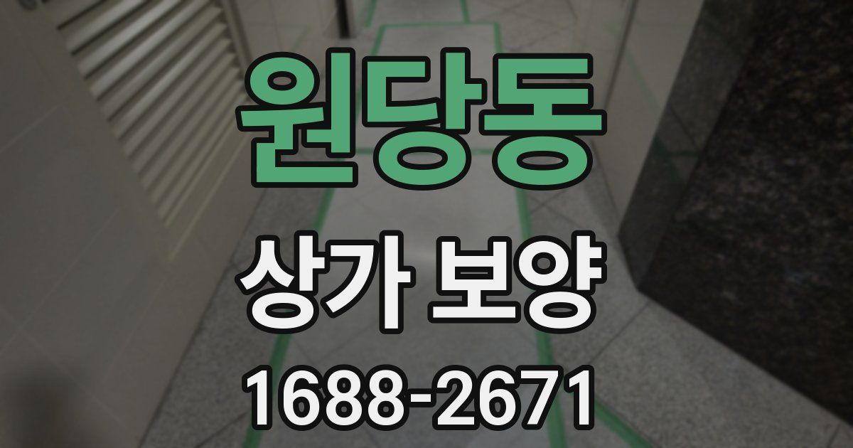 원당동 상가 보양