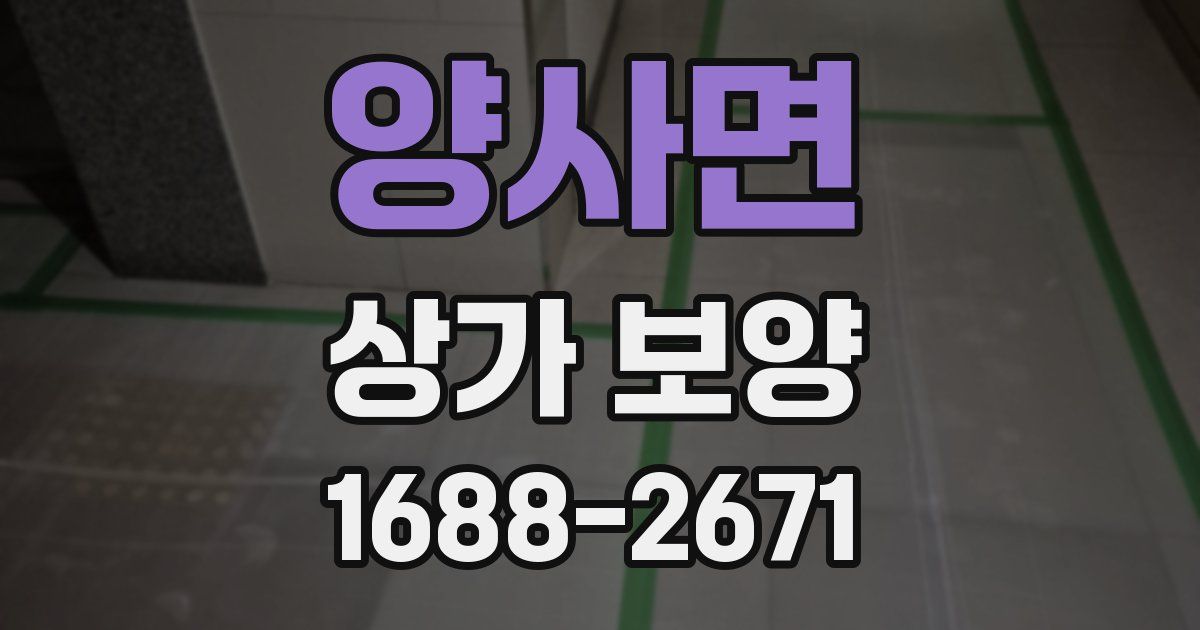 양사면 상가 보양